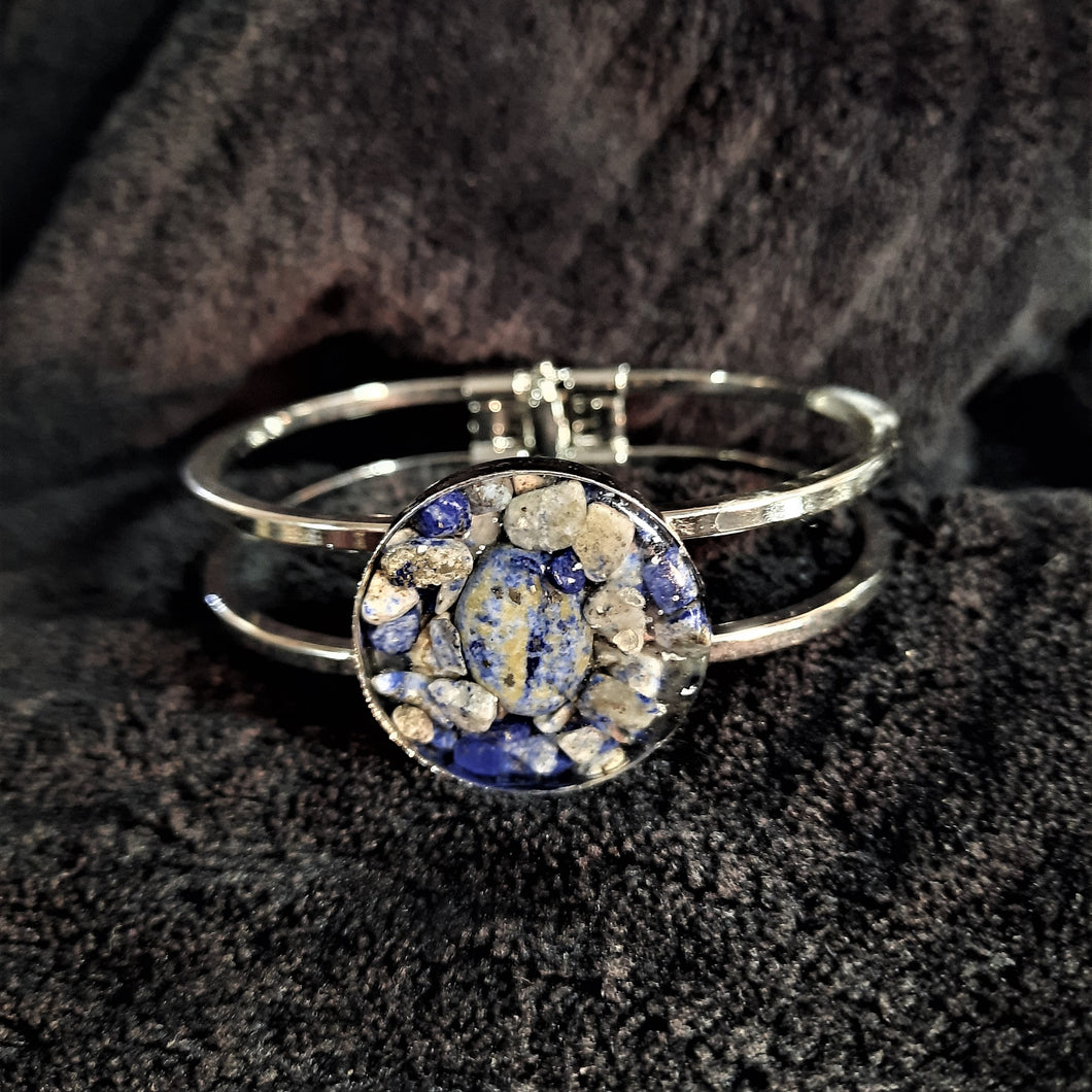 Bracelet -  Hinged -  Lapis Lazuli