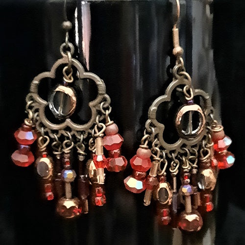 Earrings - Chandelier - Glass Beads